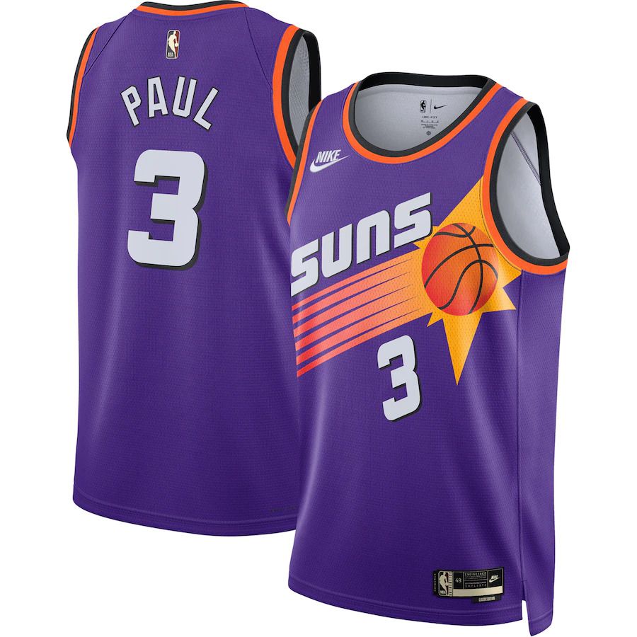Men Phoenix Suns #3 Chris Paul Nike Purple Classic Edition 2022-23 Swingman NBA Jersey